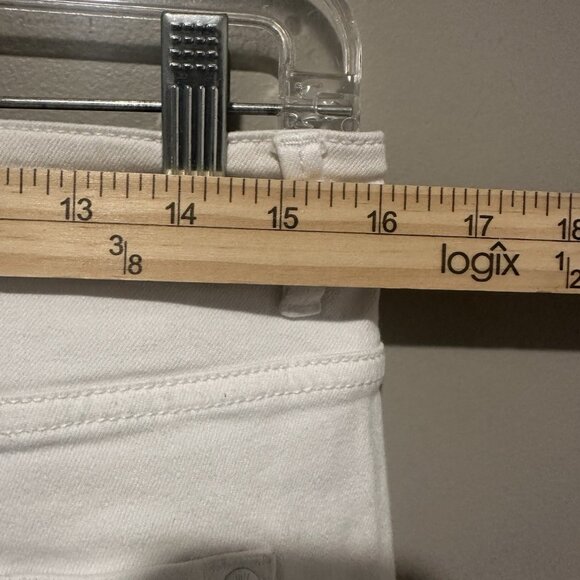 J Jill Denim Authentic Fit Cropped Jeans Womens Size 8 Large Cuff White - Picture 8 of 10